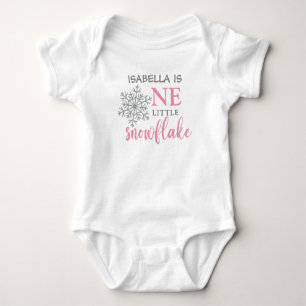 ONE LITTLE SNOWFLAKE 1ST BIRTHDAY BABY BODYSUIT