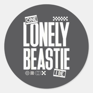 One Lonely Ie I Be Funny Quote Sarcastic Retro Hum Classic Round Sticker