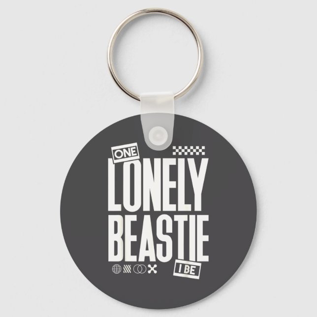 One Lonely Ie I Be Funny Quote Sarcastic Retro Hum Keychain (Front)
