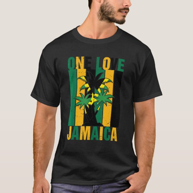 One Love Jamaica Family Trip  Caribbean Vacation R T-Shirt (Front)