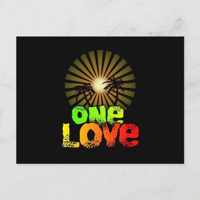 One love Jamaica Postcard (Front)