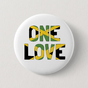 One Love Jamaican Button