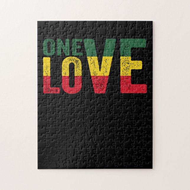 One Love Jamaican Rasta Reggae Jigsaw Puzzle (Vertical)