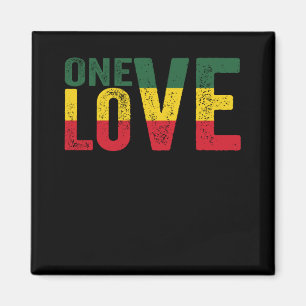 One Love Jamaican Rasta Reggae Magnet