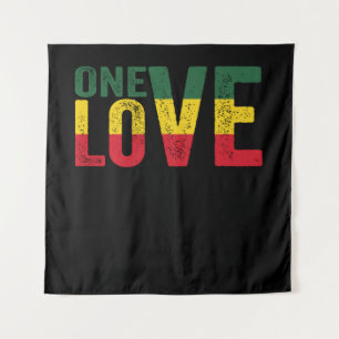 One Love Jamaican Rasta Reggae Tapestry