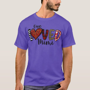 One Love Mimi Mom Love heart Valentines Day Mother T-Shirt