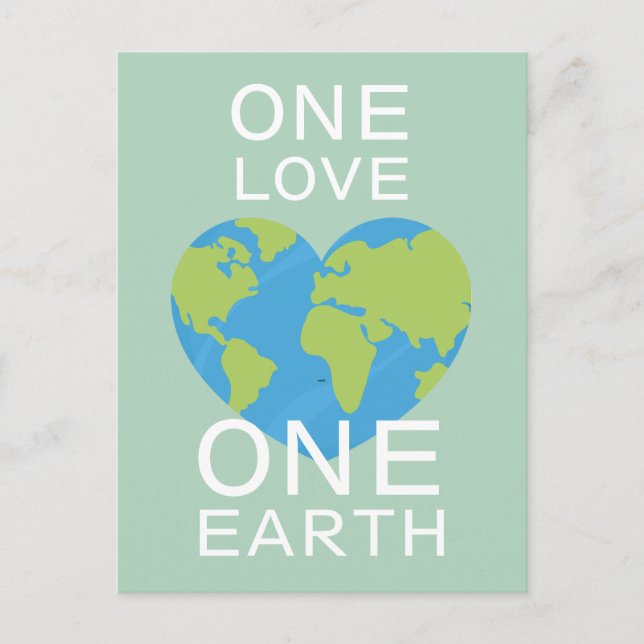 One Love One Earth, Earth Day, Save Our Planet Postcard (Front)