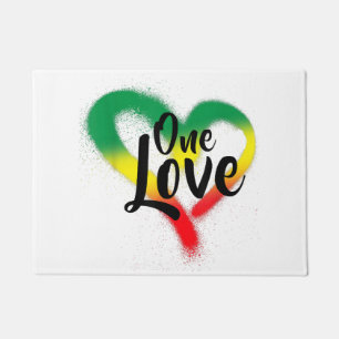 One Love One Heart Reggae Vibes Doormat