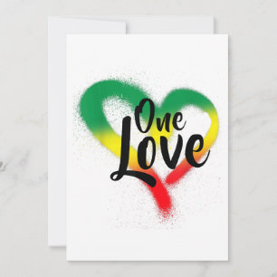 One Love One Heart Reggae Vibes Invitation
