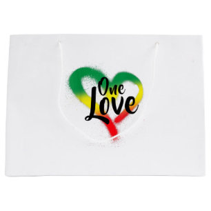 One Love One Heart Reggae Vibes Large Gift Bag