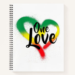 One Love One Heart Reggae Vibes Notebook