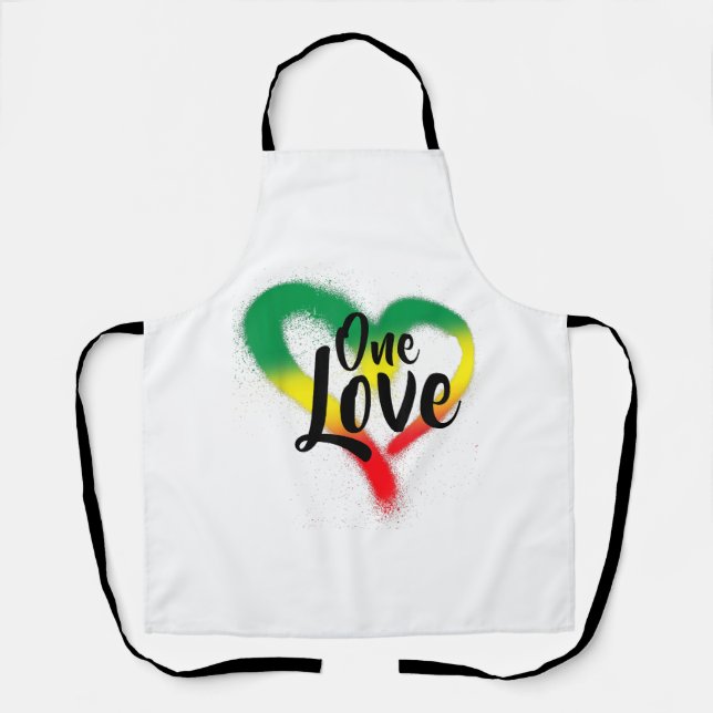 One Love One Heart Reggae VibesOne Love One Heart  Apron (Front)