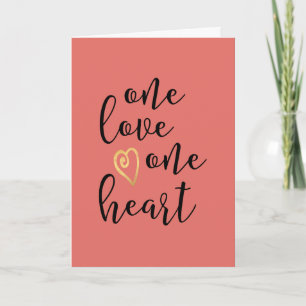 One Love One Heart Valentine Holiday Card