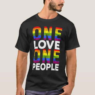 One Love One People Rainbow Lgbt Flag Pride Human T-Shirt