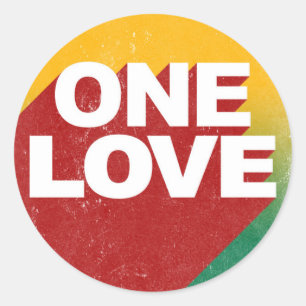 One Love Poster Classic Round Sticker