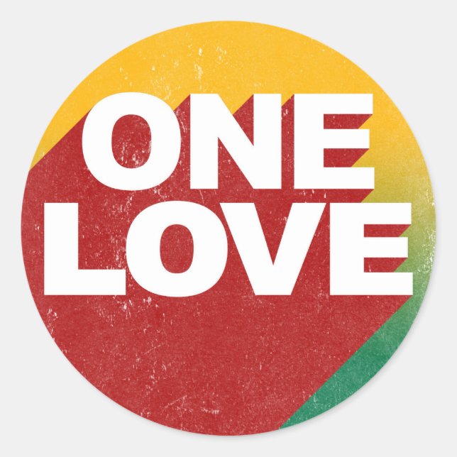 One Love Poster Classic Round Sticker (Front)