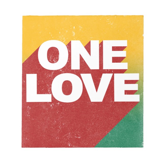 One Love Poster Notepad (Front)