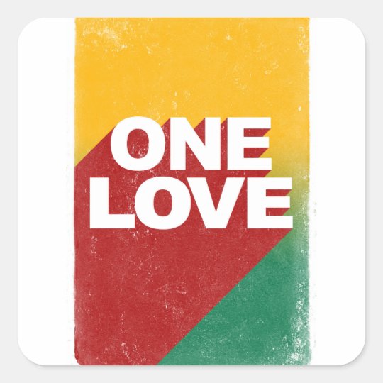 One Love Poster Square Sticker
