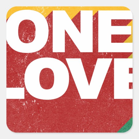 One Love Poster Square Sticker