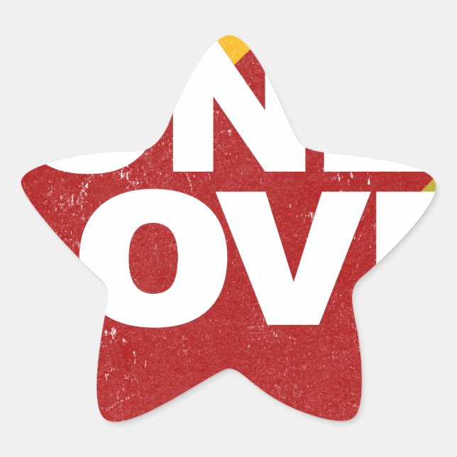One Love Poster Star Sticker (Front)