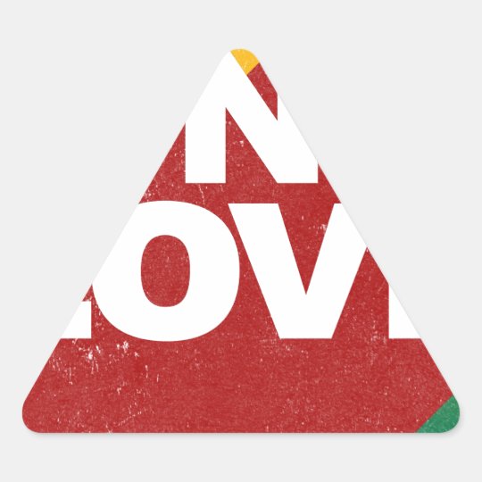 One Love Poster Triangle Sticker