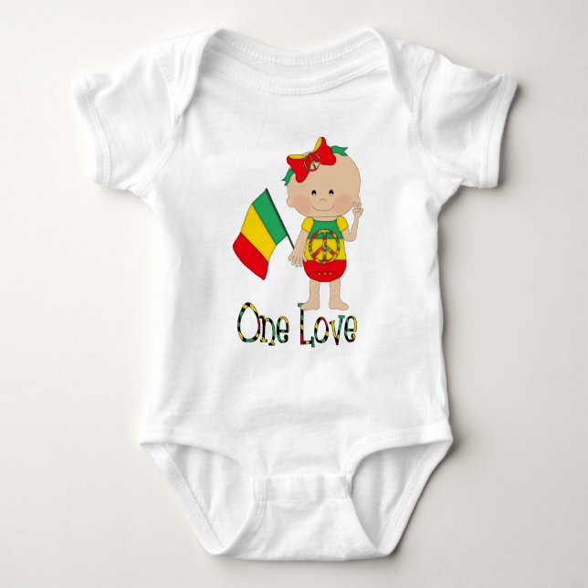 One Love Rasta Baby 2 Bodysuit (Front)