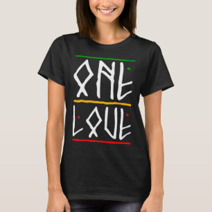 One Love Rasta Colors Reggae T-Shirt
