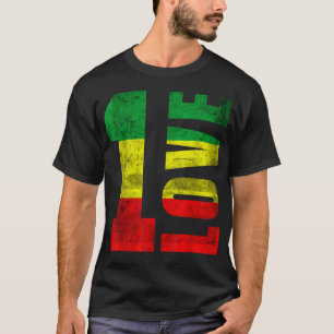 One Love Rasta Reggae Jamaican Pride Positivity Vi T-Shirt