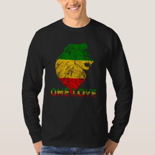 One Love Rasta Reggae Lion Of Judah Rastafarian Hi T-Shirt