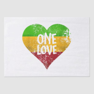 One Love Rastafari T-Shirt Jamaica Retro Vintage G Tissue Paper
