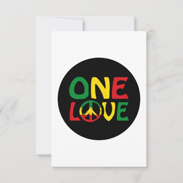 One Love, Reggae design Card (Front)