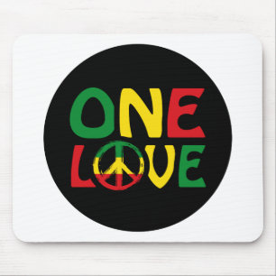 One Love, Reggae design Mouse Pad