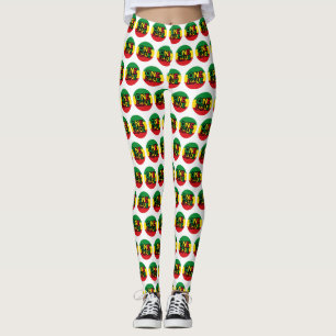 One Love, Reggae design with reggae colors Leggings