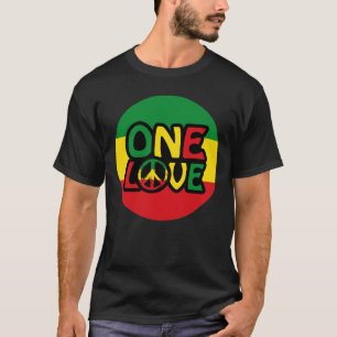 One Love, Reggae design with reggae colors T-Shirt