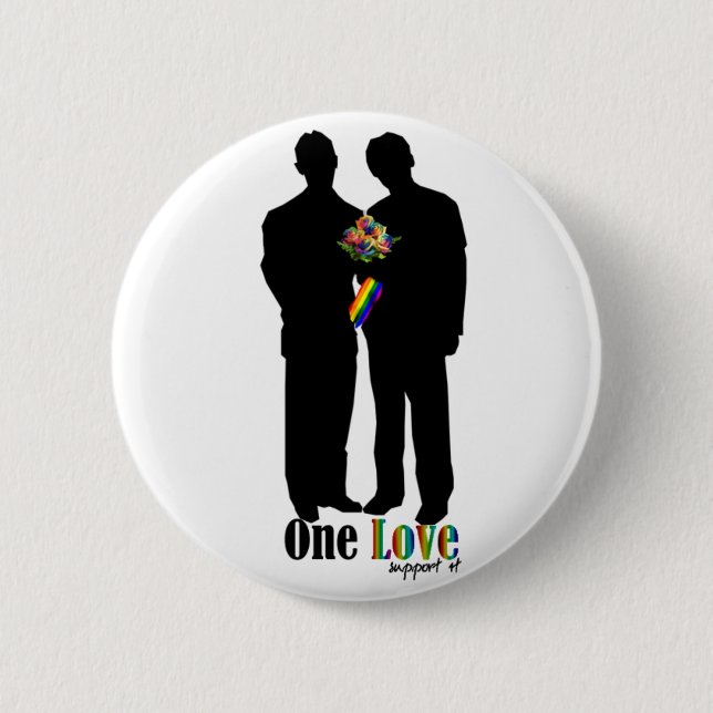 One Love..show your support 2 Inch Round Button (Front)