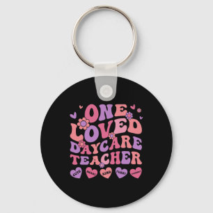 One Loved Daycare Teacher Valentine’s Day Childcar Keychain