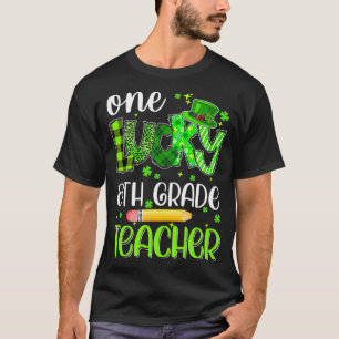One Lucky 8th Grade Teacher Pencil Shamrock St Pat T-Shirt