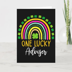 One Lucky Adviser St Patrick Day Shamrocks Card