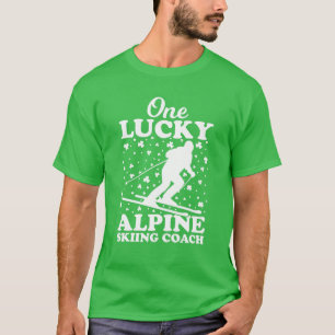 One Lucky Alpine Skiing Coach St. Patrick's Day T-Shirt