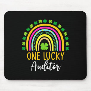 One Lucky Auditor St Patrick Day Shamrocks Mouse Pad