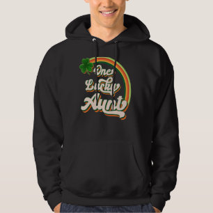 One Lucky Aunt  Irish C St Patrick's Day Vintage Hoodie