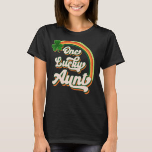 One Lucky Aunt Irish C St Patrick's Day Vintage T-Shirt