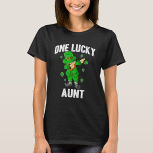 One Lucky Aunt St Patricks Day Dabbing Leprechaun  T-Shirt