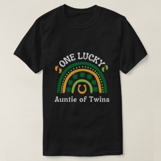 One Lucky Auntie of Twins Irish St Patrick's Day T-Shirt