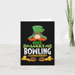 One Lucky Bowling Leprechaun St. Patricks Day Card