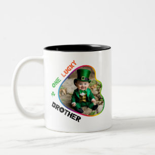 One Lucky Brother - Irish Pub Trivia Night Two-Tone Coffee Mug