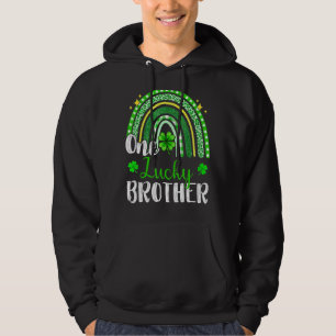 One Lucky Brother Leopard Print Rainbow St Patrick Hoodie