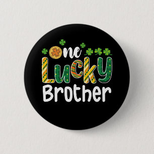 One Lucky Brother Matching Family St Patrick's Day 2 Inch Round Button
