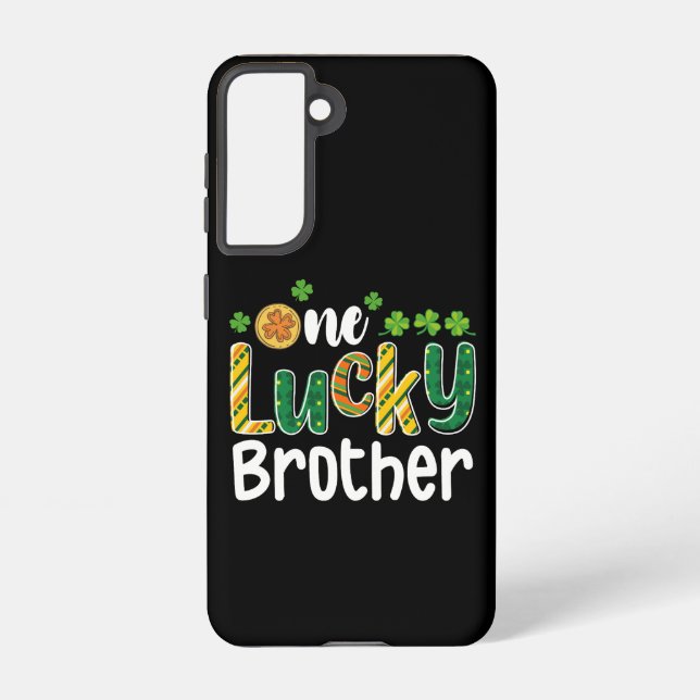One Lucky Brother Matching Family St Patrick's Day Samsung Galaxy S21 Case (Back)