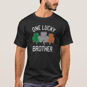 One Lucky Brother St Patrick's Day Irish Flag Plai T-Shirt